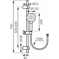 Set de dus Ferro N334 (Chrome) Thumb