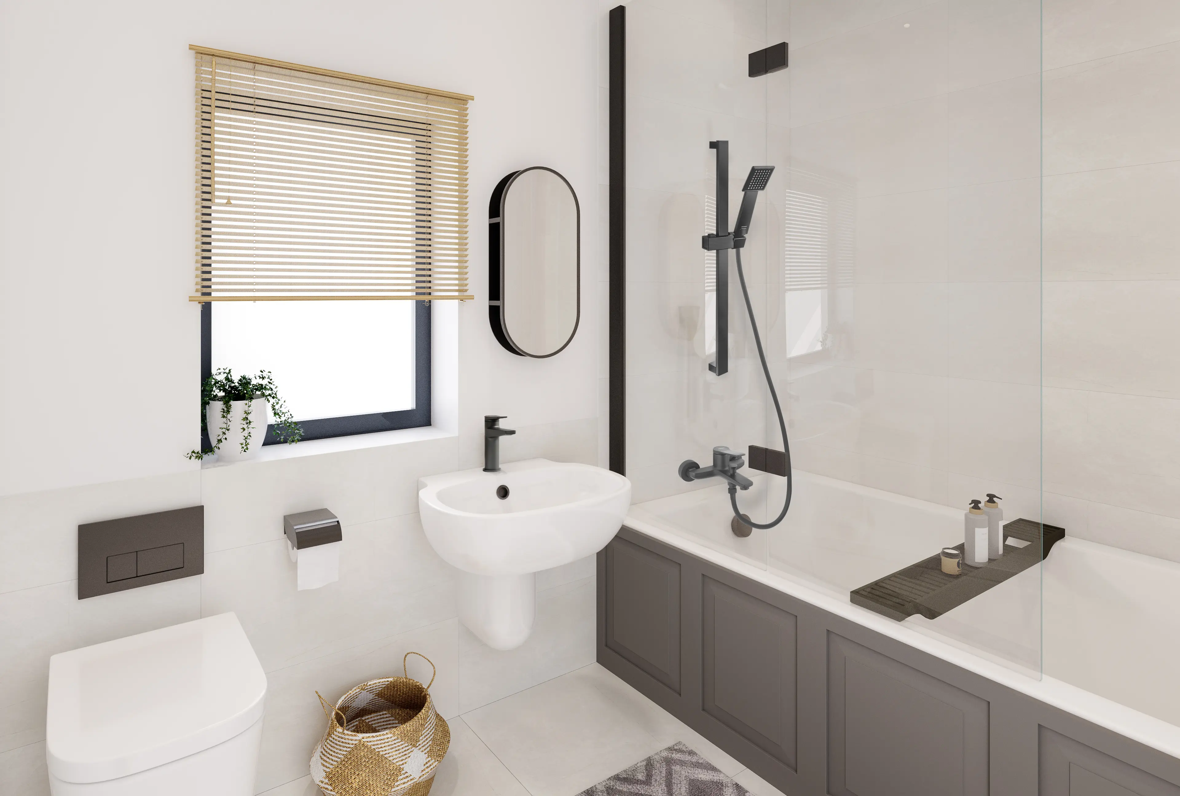 Set de dus Ferro Sinus N170BL-B (Matt Black)