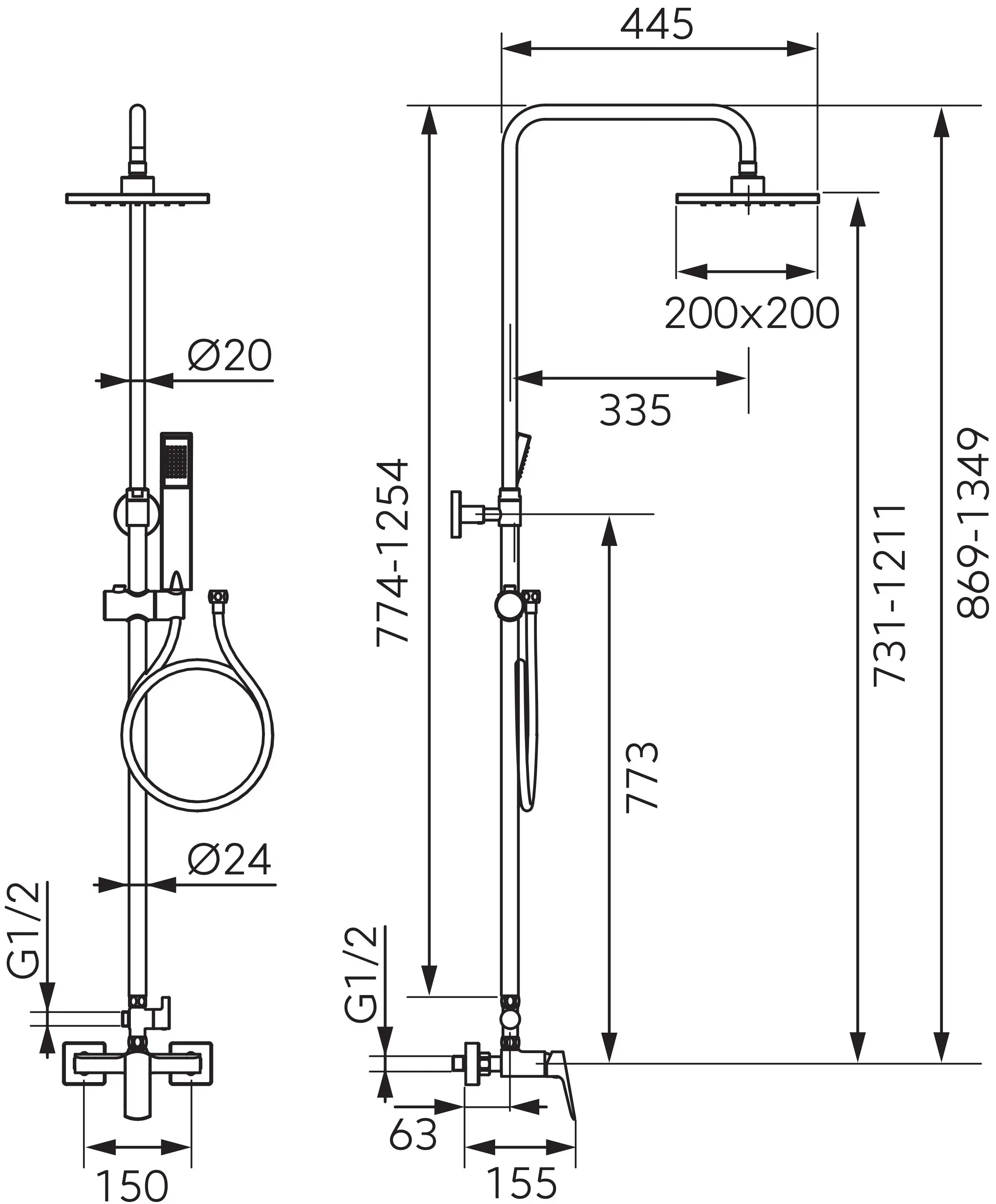 Set de dus Ferro Vitto Verdeline NP81-BVI7UVL-GM (Gun Metal)