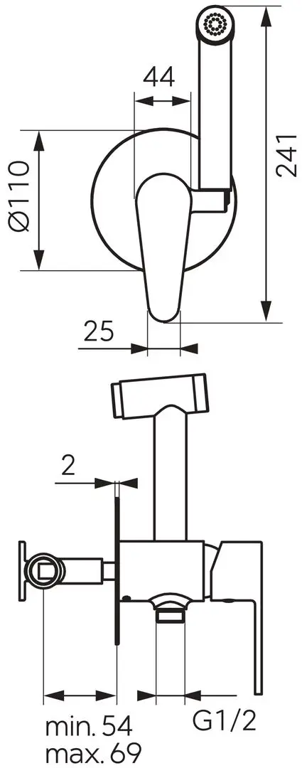 Гигиенический душ Ferro Algeo BAG66P (Chrome)