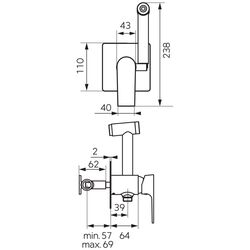 Гигиенический душ Ferro Algeo Square BAQ66P (Chrome) Thumb