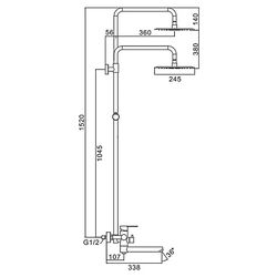 Sistem de dus Frap H801-6 F24801-6 (Black) Thumb