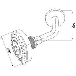 Верхний душ GPD ADS02 (Chrome) Thumb