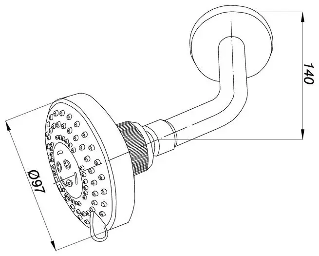 Верхний душ GPD ADS02 (Chrome)
