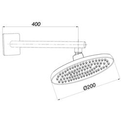 Duș de sus GPD ADS07 (Chrome) Thumb