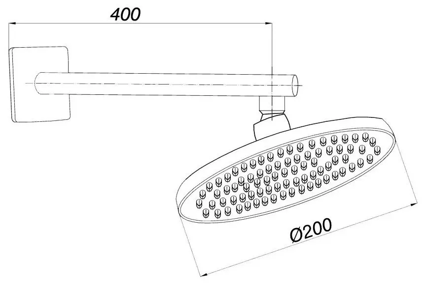 Duș de sus GPD ADS07 (Chrome)