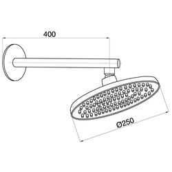 Duș de sus GPD ADS14 (Chrome) Thumb
