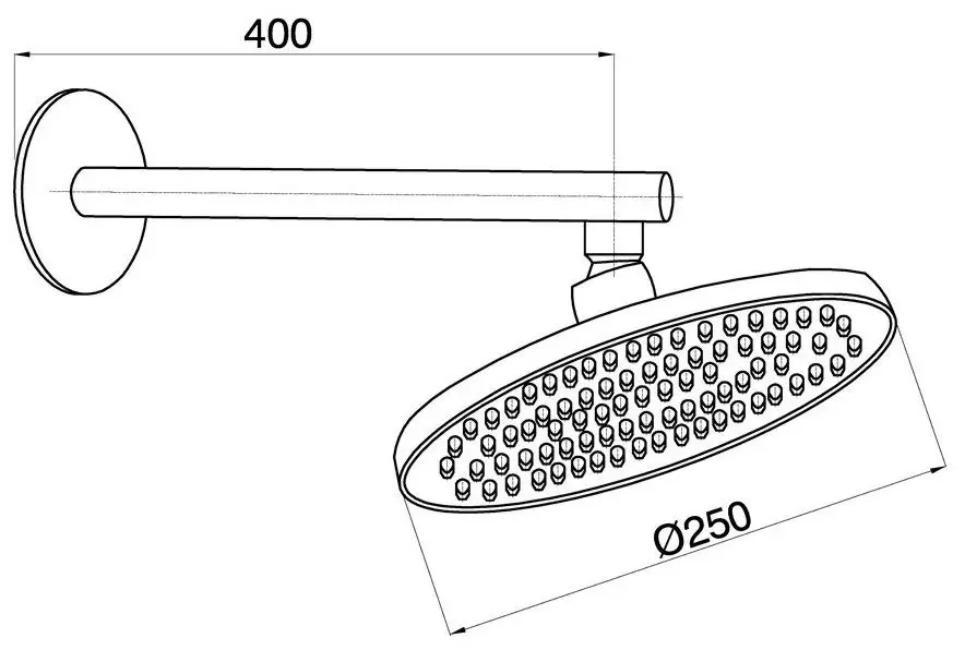 Duș de sus GPD ADS14 (Chrome)