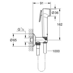 Dus igienic Grohe Tempesta-F Trigger 26358000 (Chrome) Thumb