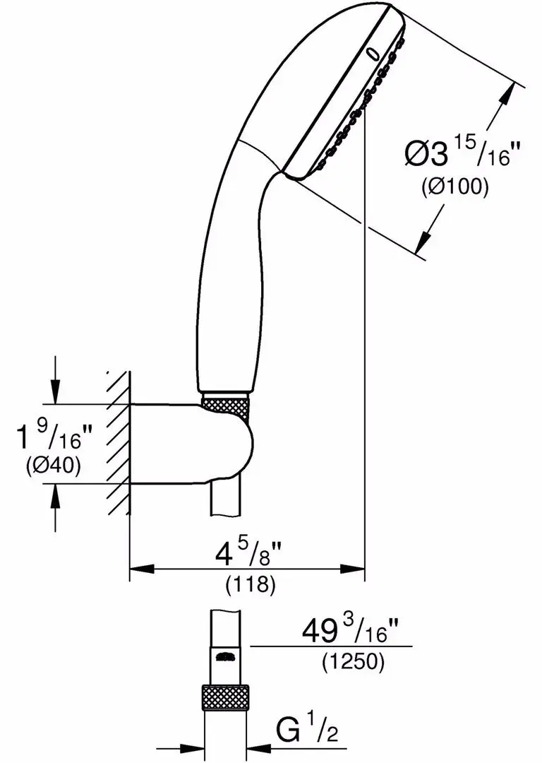 Dus de mana Grohe Tempesta 100 2779810E (Chrome) - 3