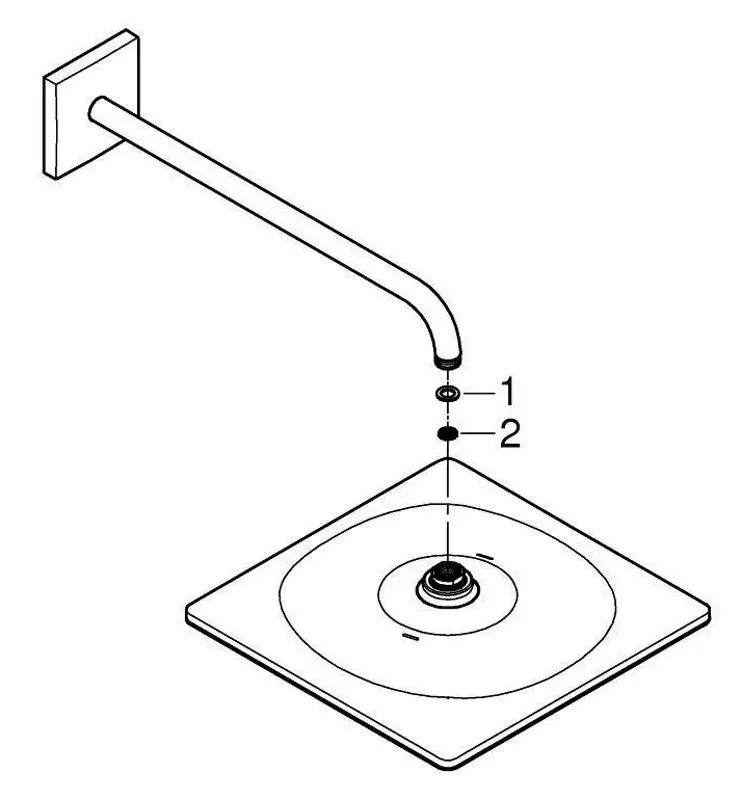 Dus de sus Grohe Rainshower Mono 310 Cube 26564000 (Chrome) - 2