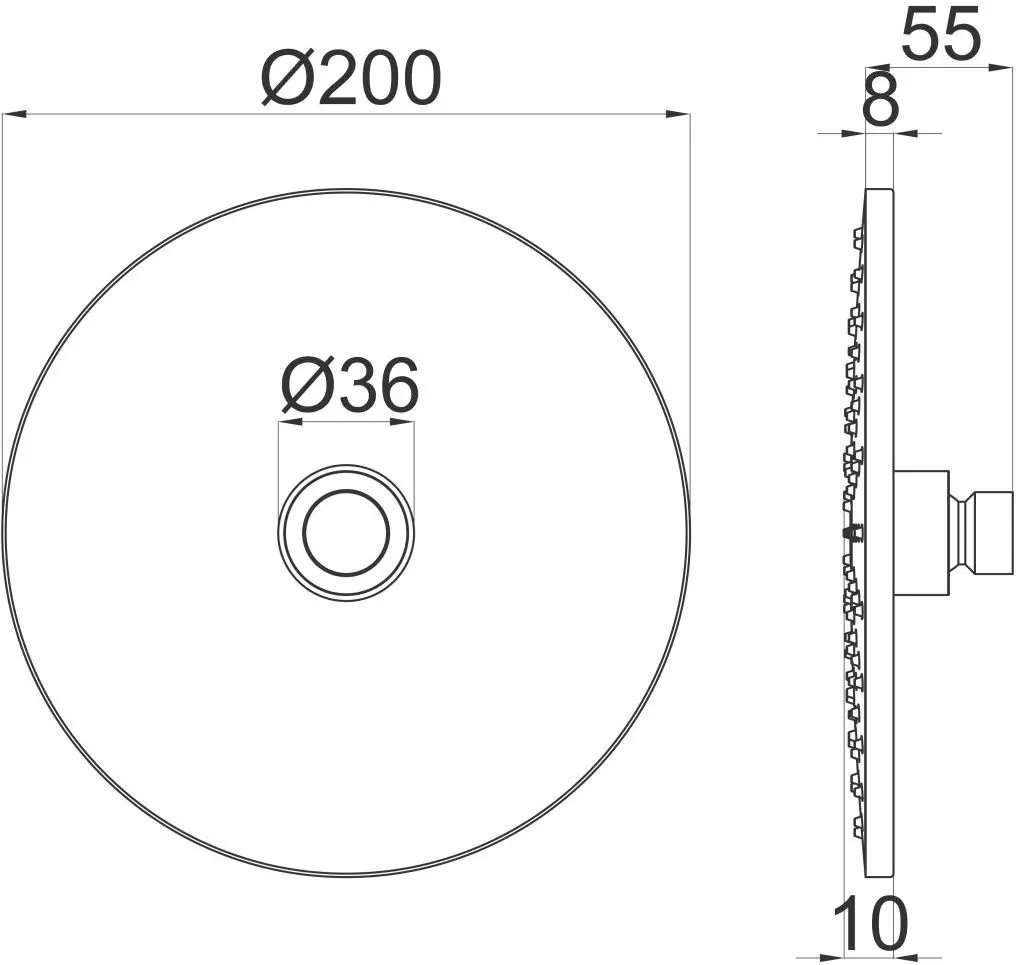 Верхний душ Herz Pure a10 UH12104 (Chrome)