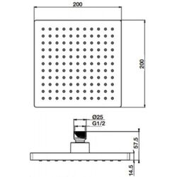Верхний душ Herz SQ a54 UH12112 (Chrome) Thumb