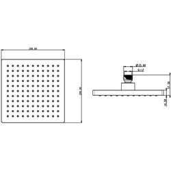 Верхний душ Herz SQ a54B UH12112B (Black) Thumb