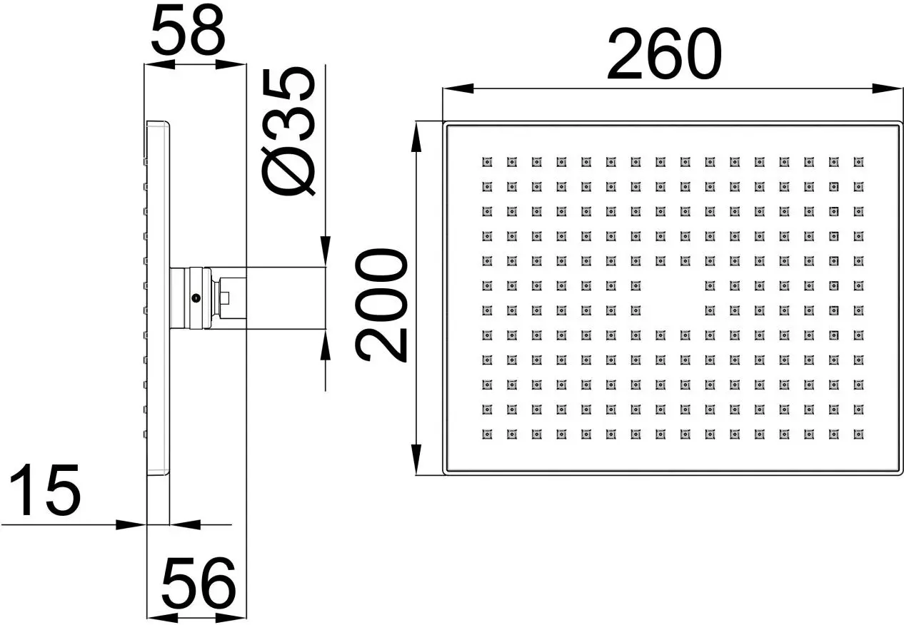 Dus de sus Herz Tropic Rain a09 UH12106 (Chrome)