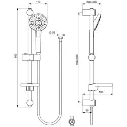 Душевой гарнитур Ideal Standard Ceraflex BD001AA (Chrome) Thumb