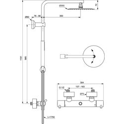 Душевой гарнитур Ideal Standard Ceratherm T125 A7589GN (Silver Storm) Thumb