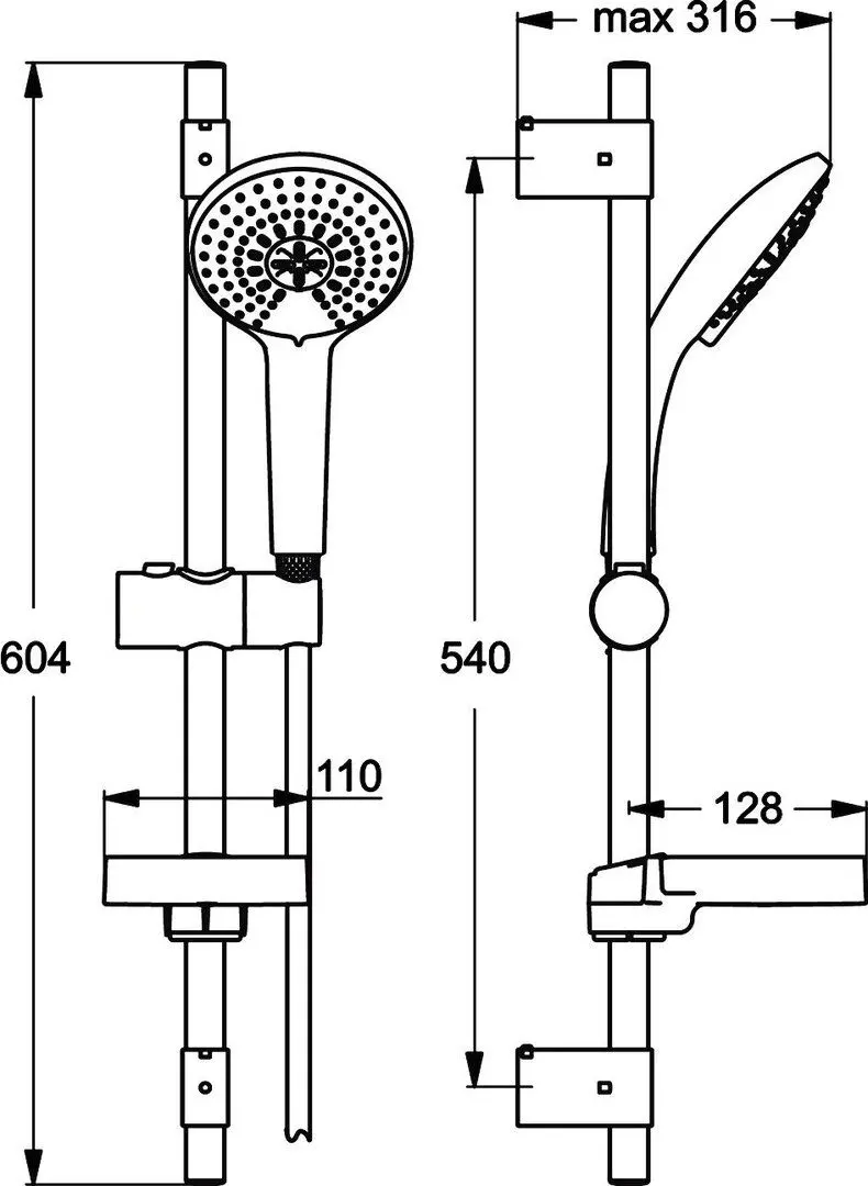 Душевой гарнитур Ideal Standard Idealrain B9425AA (Chrome) - 6