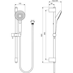 Set de dus Ideal Standard Idealrain Evo B2233AA (Chrome) Thumb