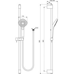 Душевой гарнитур Ideal Standard Idealrain Evo B2238AA (Chrome) Thumb