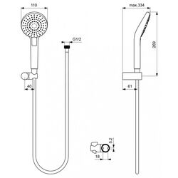 Ручной душ Ideal Standard Idealrain Evo Jet Round B2239AA (Chrome) Thumb