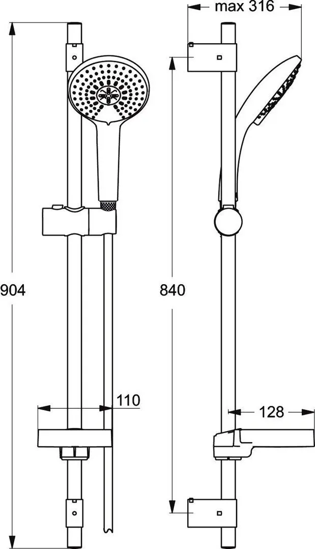 Set de dus Ideal Standard Idealrain Soft L3 B9427AA (Chrome) - 5