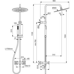 Душевой гарнитур Ideal Standard Joy Neo BD158AA (Chrome) Thumb