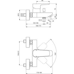 Душевой гарнитур Ideal Standard Ceraplan III BD005AA (Chrome) Thumb