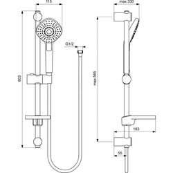 Душевой гарнитур Ideal Standard Esla BC264AA (Chrome) Thumb