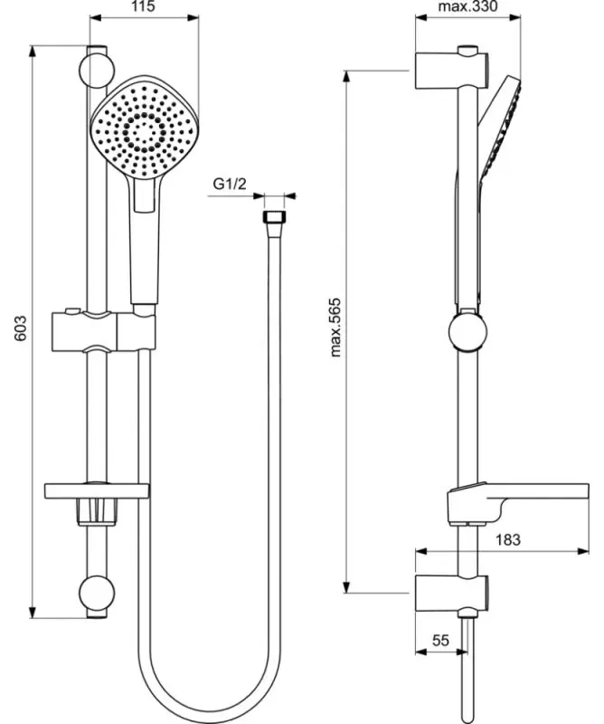 Душевой гарнитур Ideal Standard Esla BC264AA (Chrome) - 5