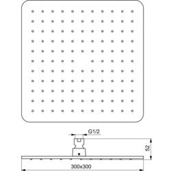Верхний душ Ideal Standard Idealrain Cube B0025AA (Chrome) Thumb