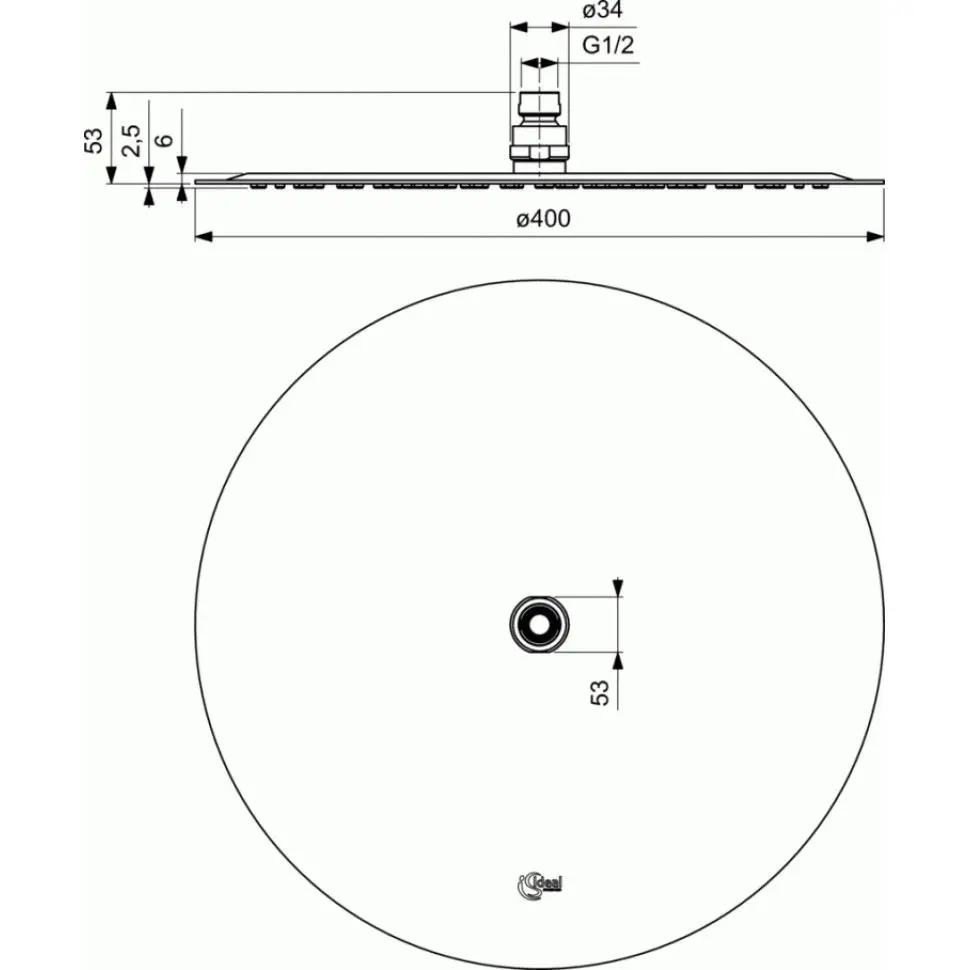 Dus de sus Ideal Standard Idealrain Luxe M1 B0386MY (Chrome) - 2