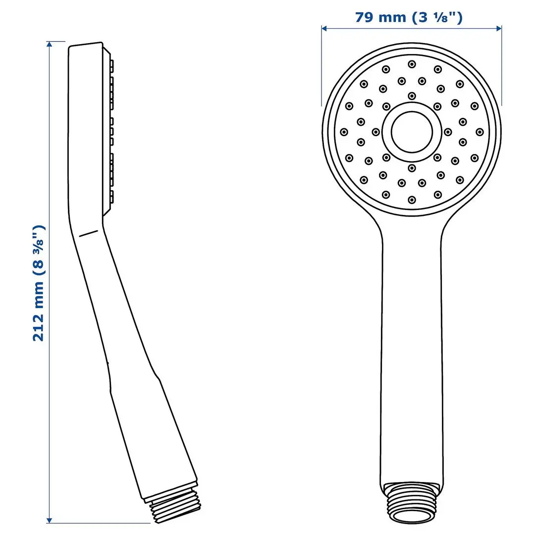Para de duș Ikea Vallamosse 1 jet (Chrome) - 4