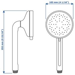 Para dus Ikea Voxnan 5-jeturi (Chrome) Thumb