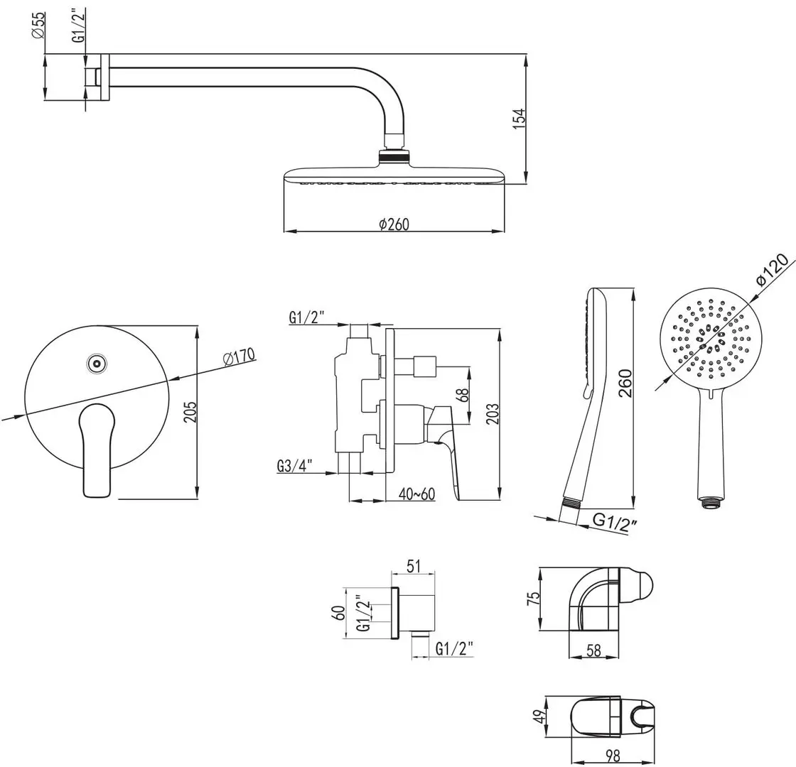 Set de dus Imprese Kucera VR-50105 (Chrome)