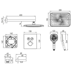 Душевой гарнитур Imprese Centrum EQ V-10300EQ (Chrome) Thumb