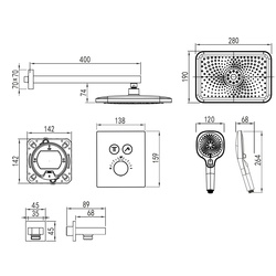 Душевой гарнитур Imprese Centrum EQ V-10301EQ (Black Matte) Thumb