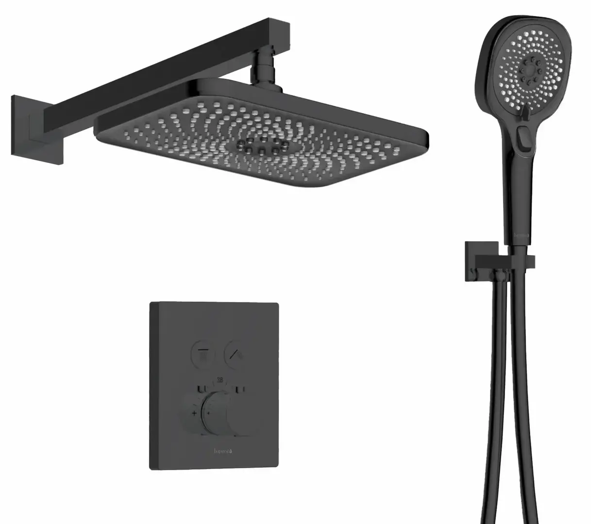 Душевой гарнитур Imprese Centrum EQ V-10301EQ (Black Matte)