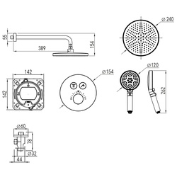 Душевой гарнитур Imprese Centrum ER V-10260ER (Chrome) Thumb