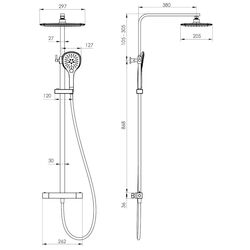 Set de dus Imprese Centrum LT T-15300LT (Chrome) Thumb