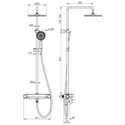 Душевой гарнитур Imprese Centrum LX T-10260LX (Chrome) Thumb