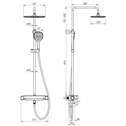 Душевой гарнитур Imprese Centrum LX T-10301LX (Chrome/White) Thumb