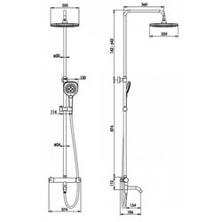 Душевой гарнитур Imprese Centrum SQ T-10262SQ (Black Matte) Thumb