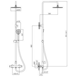 Set de dus Imprese Centrum T-15420 (Chrome) Thumb