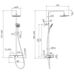 Set de dus Imprese Centrum W Т-15520 (Chrome) Thumb