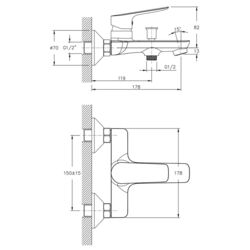 Душевой гарнитур Imprese Kit300901 (Chrome) Thumb