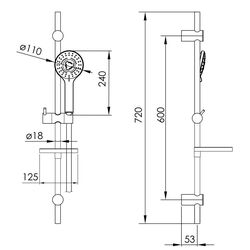 Душевой гарнитур Imprese Kit30093 (Chrome) Thumb