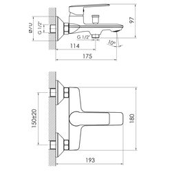 Душевой гарнитур Imprese Kit30093 (Chrome) Thumb