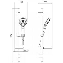 Душевой гарнитур Imprese Kit30094 (Chrome) Thumb