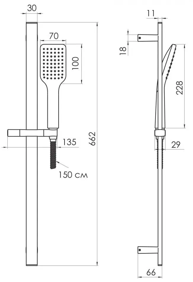 Душевой гарнитур Imprese Kit30095 (Chrome) - 4